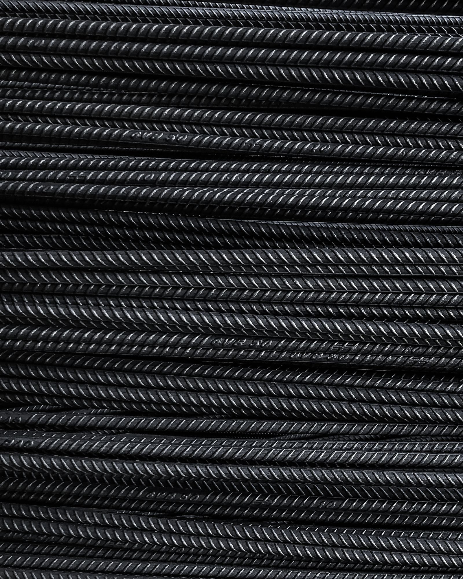 Stacked TMT steel reinforcement bars